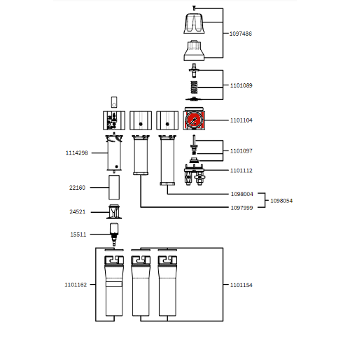 SATA Pressure gauge 0 – 15 bar for SATA Filter Series 500