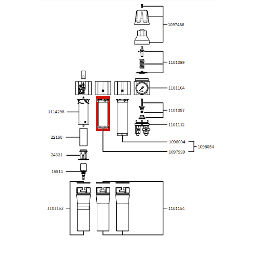 Cartouche filtrante fine SATA pour filtre SATA série 500