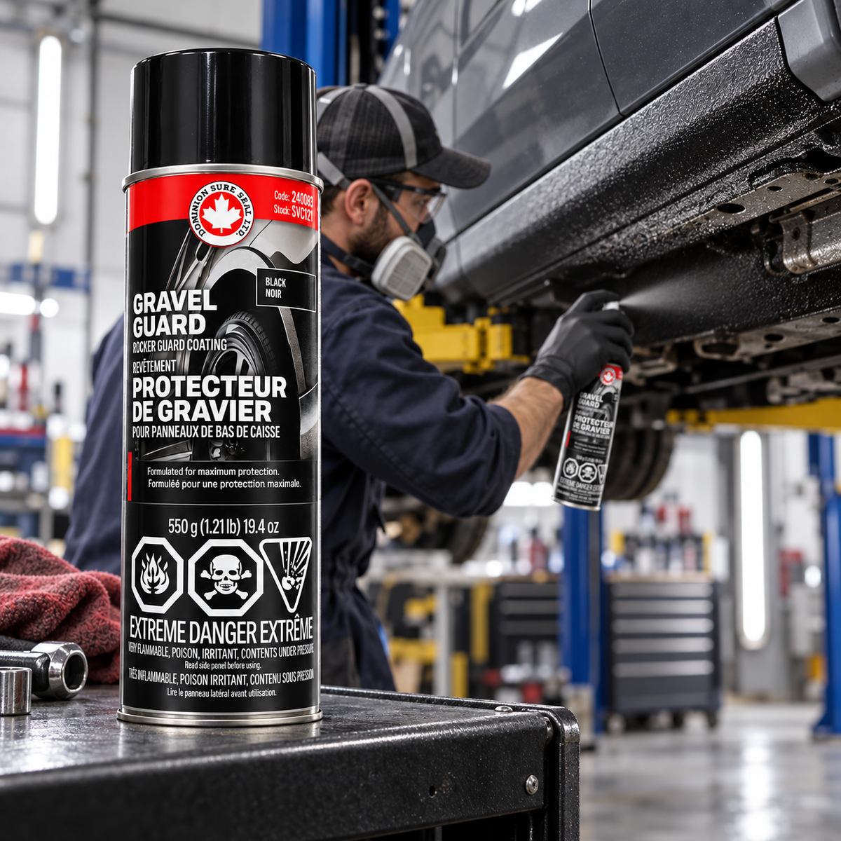 Dominion Sure Seal Gravel Guard Undercoating Spray (Black)