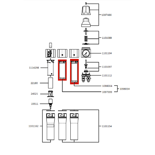 Kit de service SATA pour filtre SATA série 500