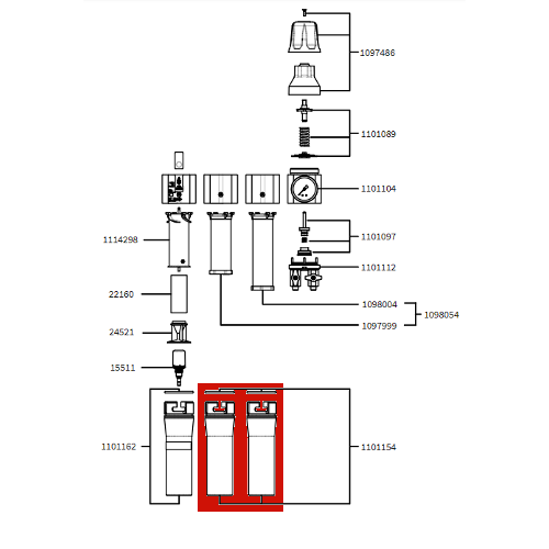 Manchon de filtre SATA pour filtre SATA série 500