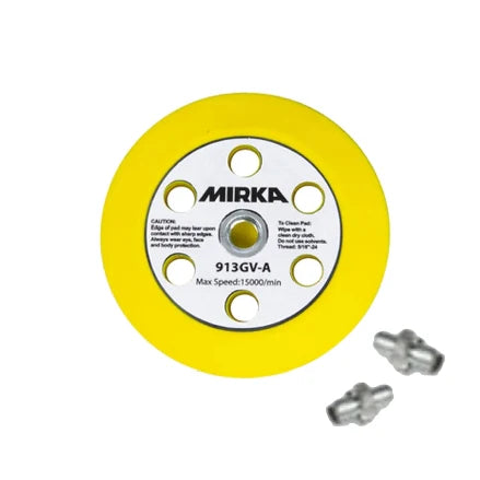 Tampon de protection MIRKA 3" à 6 trous avec adaptateurs 5/6" et M8, 913GV-A