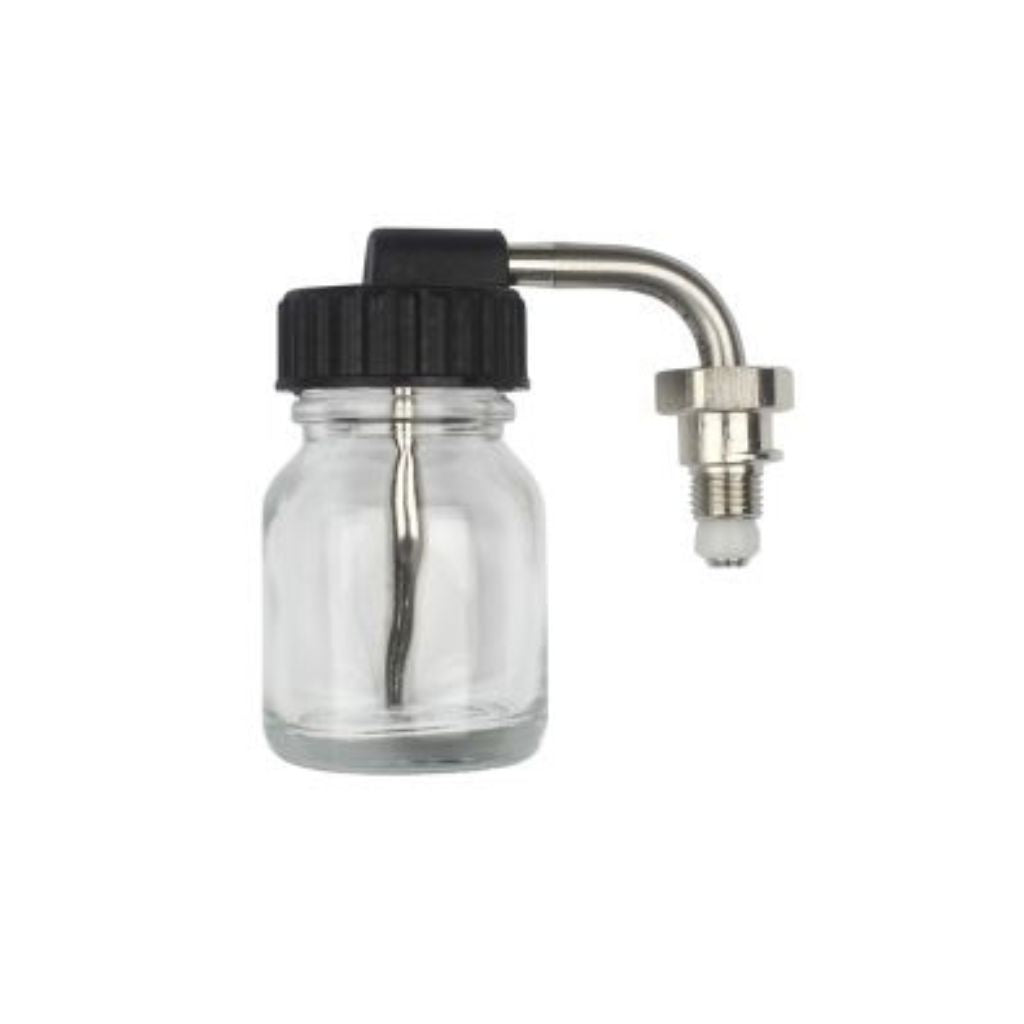 SATAminijet 4400 B 25ml Glass Cup with Plug-In Lid (x5) & QCC Plug-In Connection
