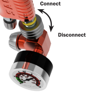 Sagola RC1 Flow Regulator with Pressure Gauge