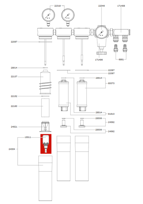 Vanne de vidange automatique des condensats SATA pour filtres SATA séries 200, 300, 400 et 500
