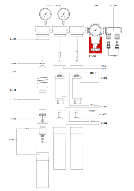 Régulateur de pression SATA pour filtre SATA série 200