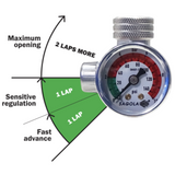 Sagola RC1 Flow Regulator with Pressure Gauge